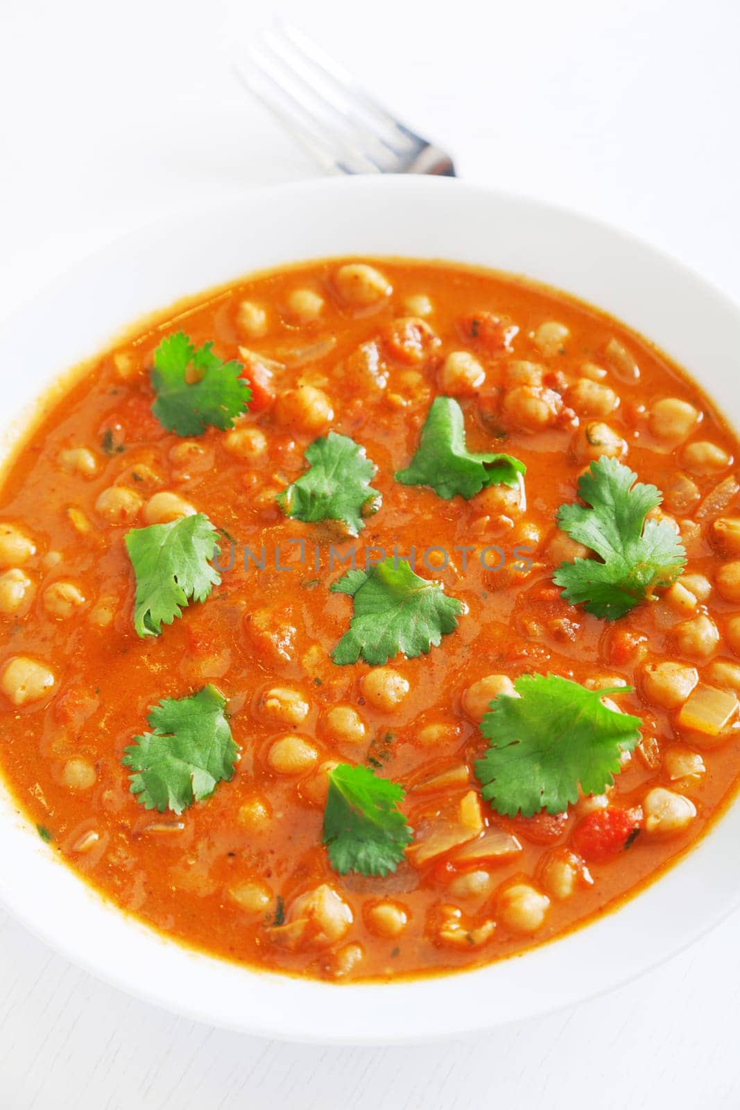 Channa Masala isolated on white
