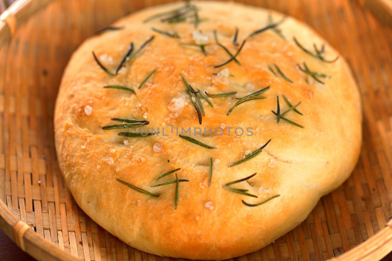Focaccia with rosemary and sea salt