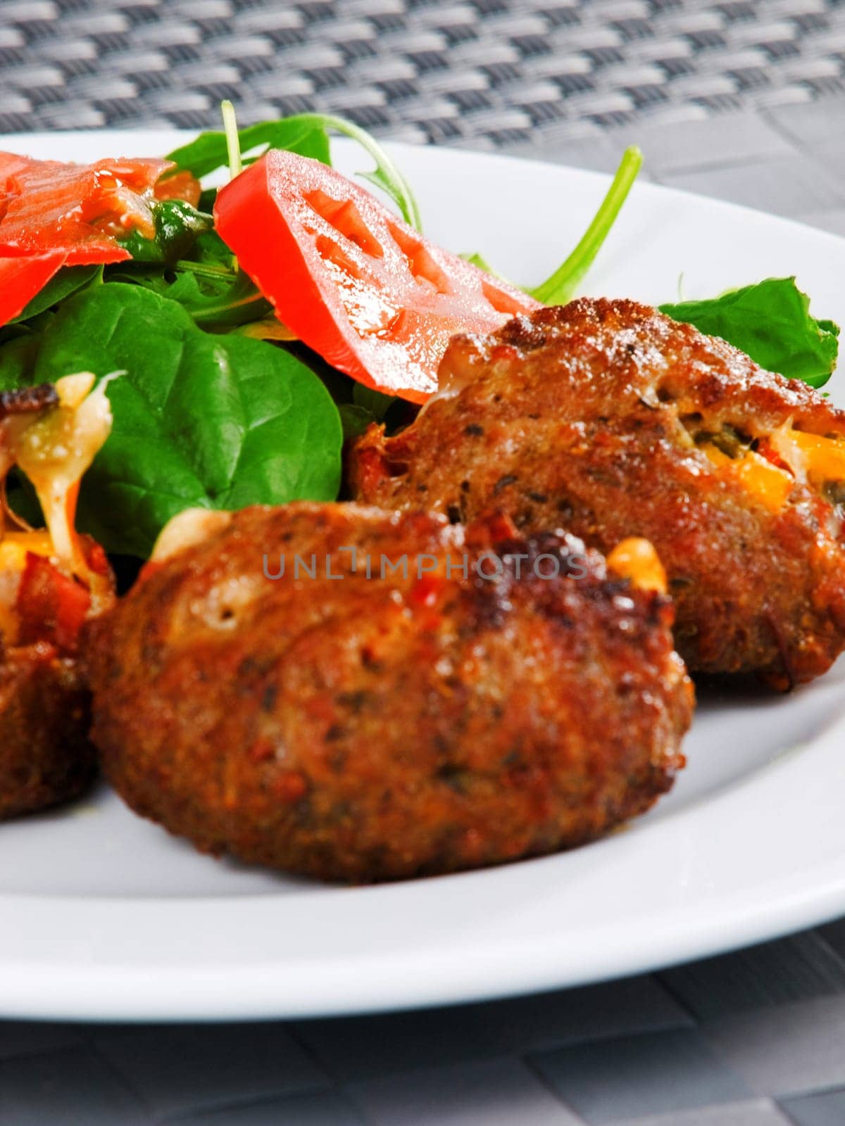 Meatballs with corn and cheese