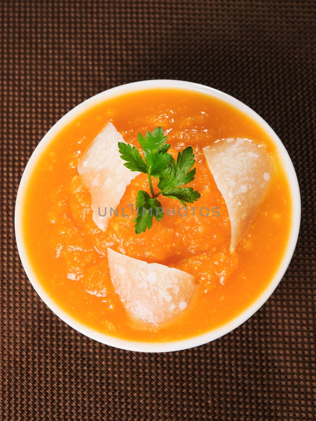 Carrot puree with parmesan cheese