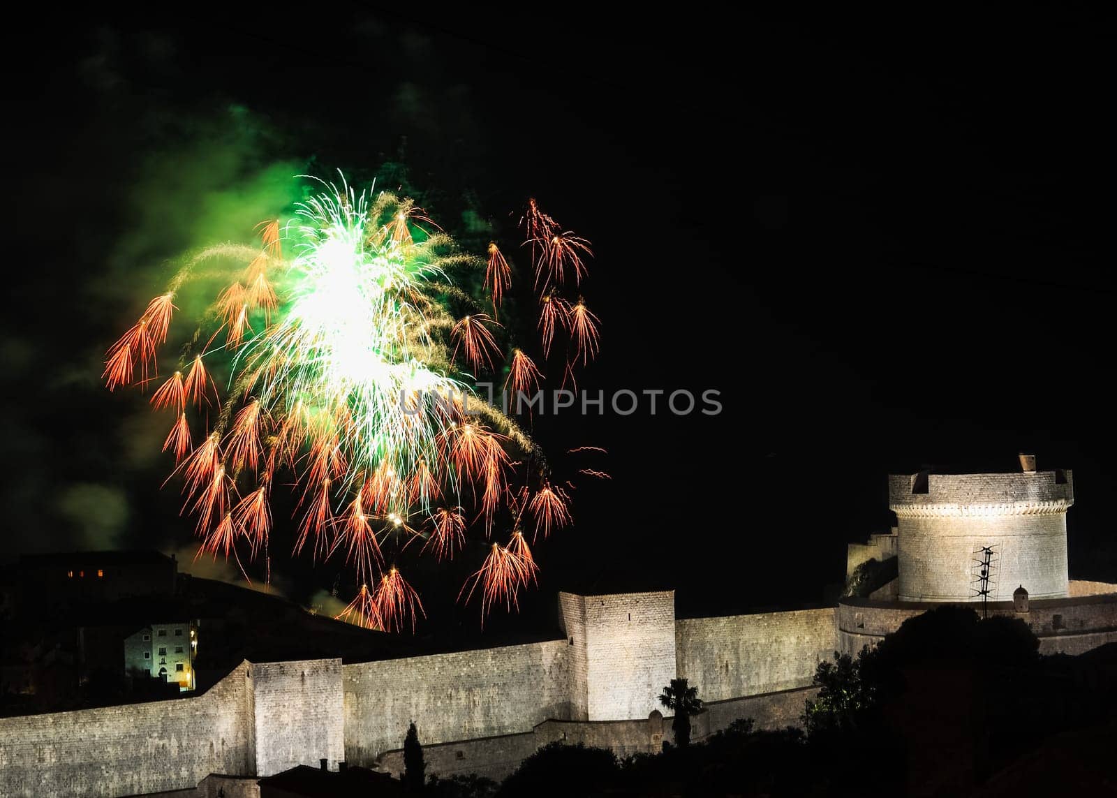 Fireworks in the Old Town of Dubrovnik