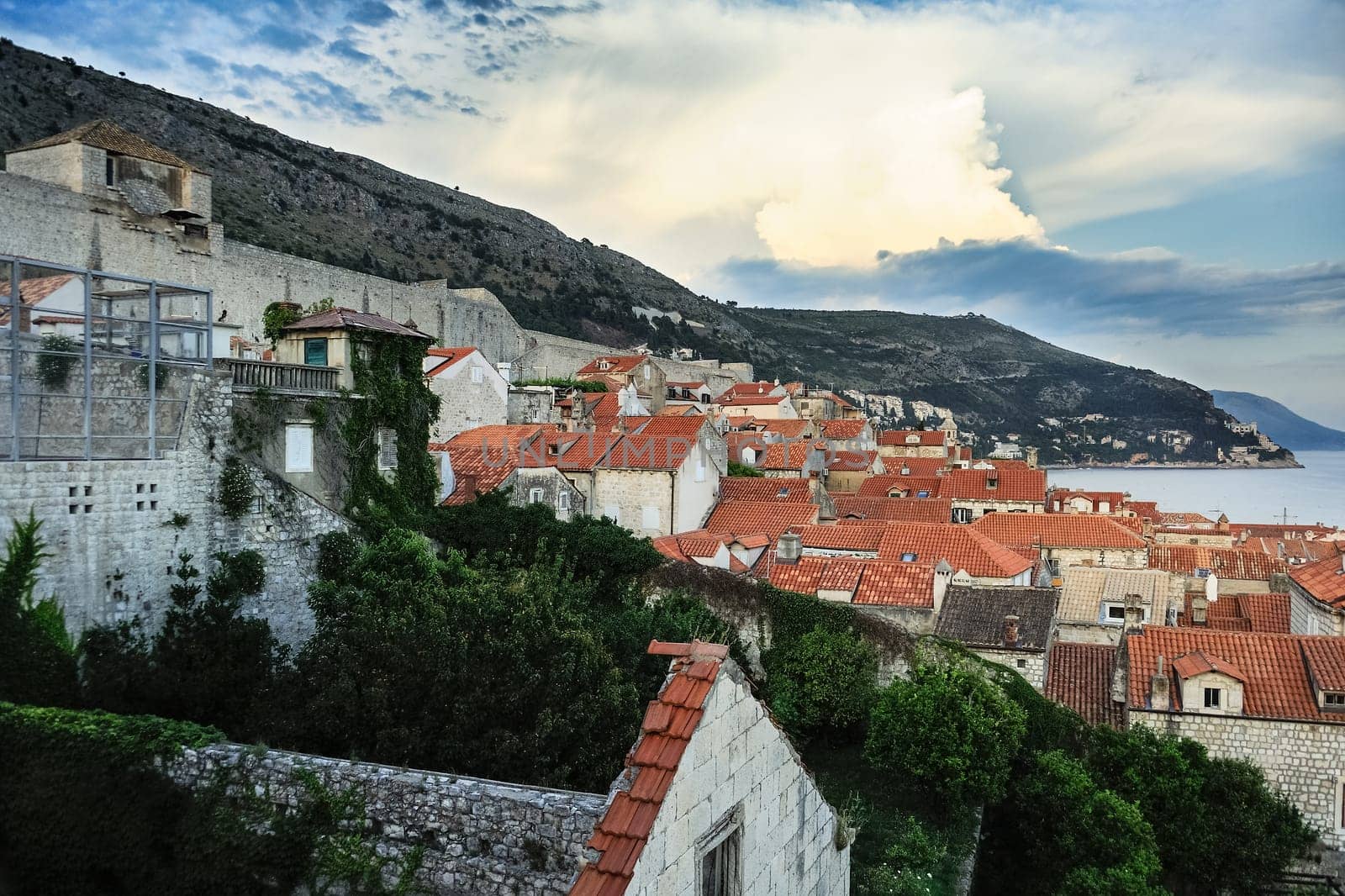 On the city wall in the Old Town of Dubrovnik