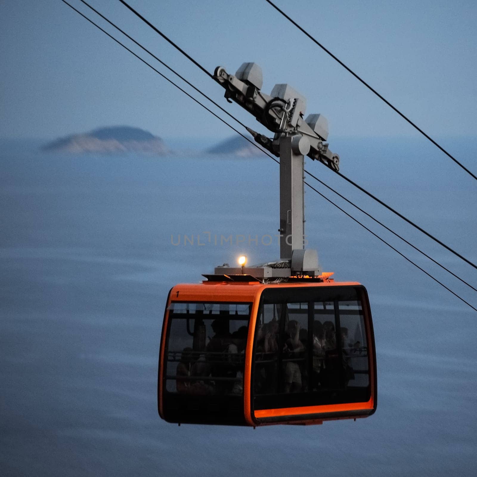 Cable car in Dubrovnik on the Berd Srd