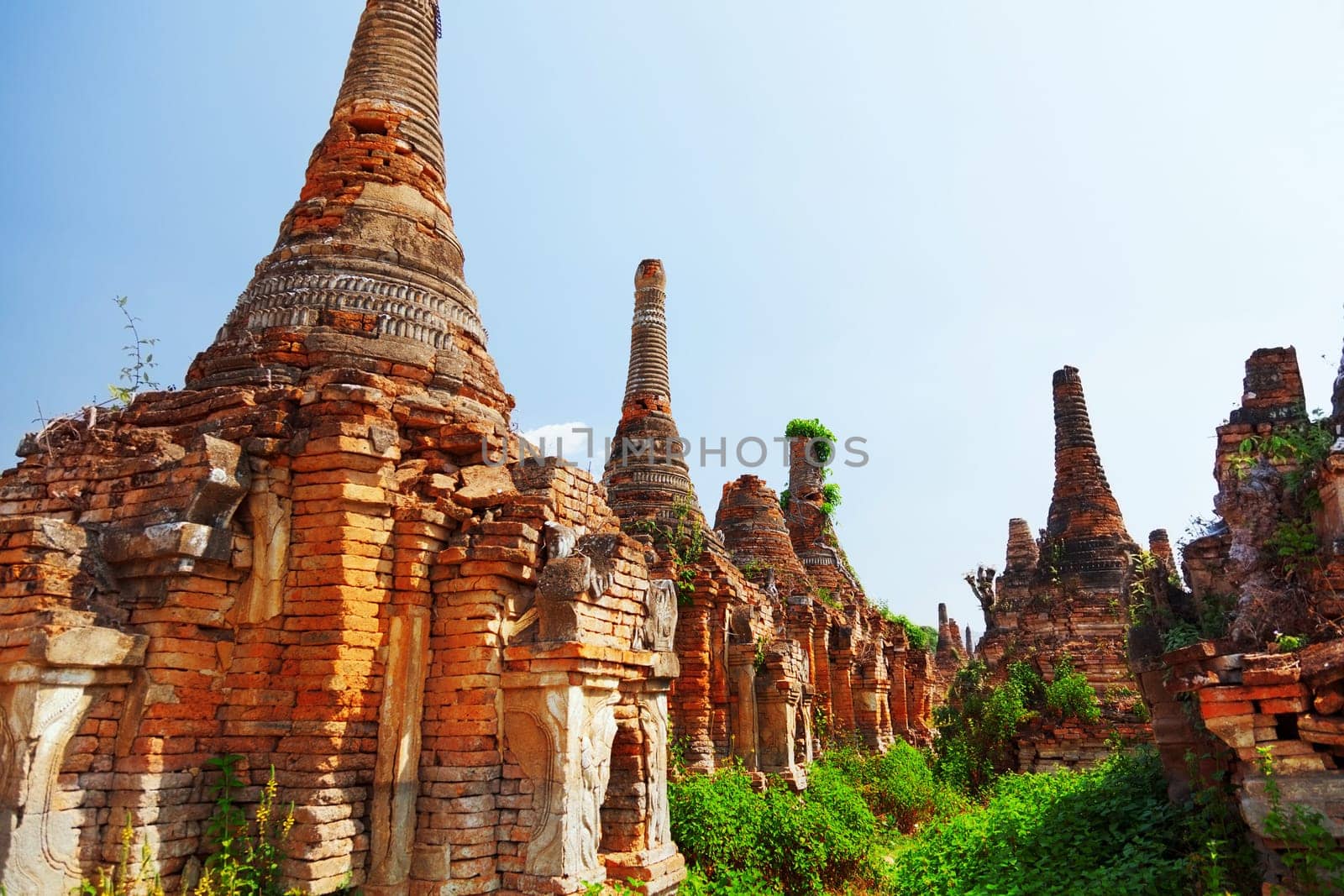 Stupas in Sagar - 108 stupas from the 16-17 th centuries, near Lake Inle, Myanmar