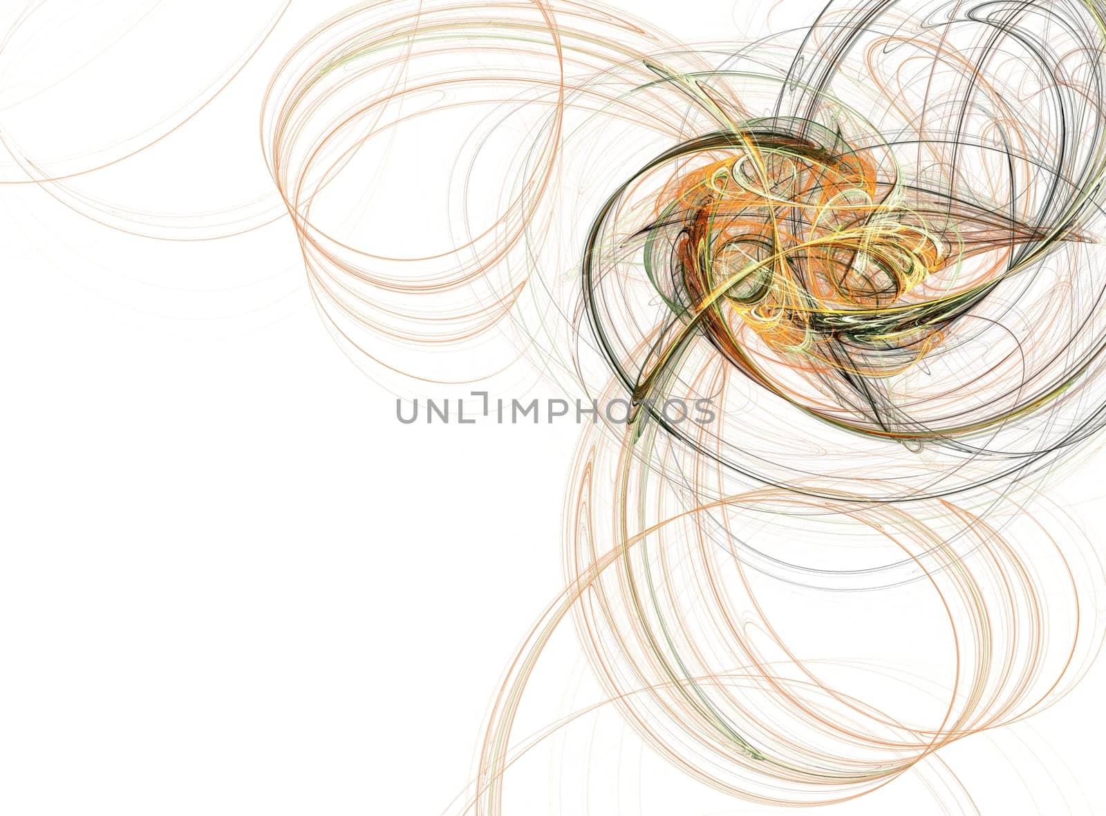 Abstract design made of fractal textures on white background