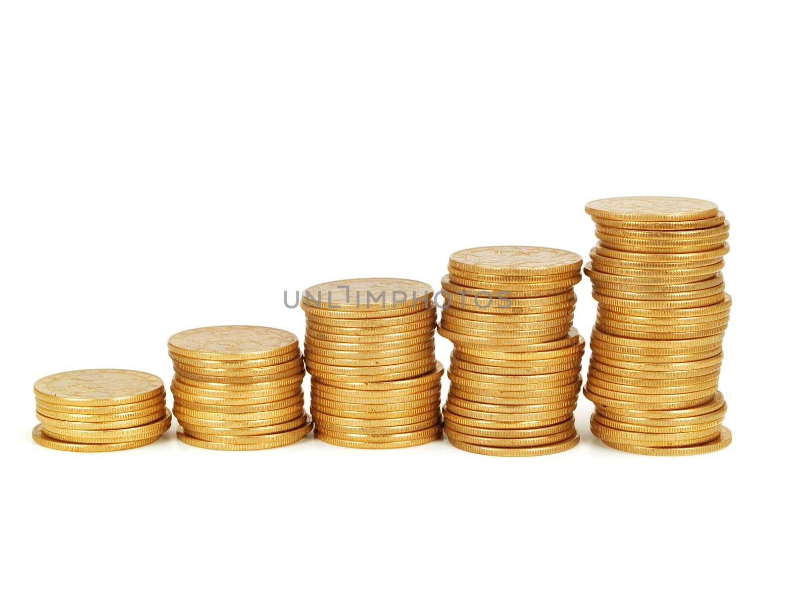 Coins isolated on white