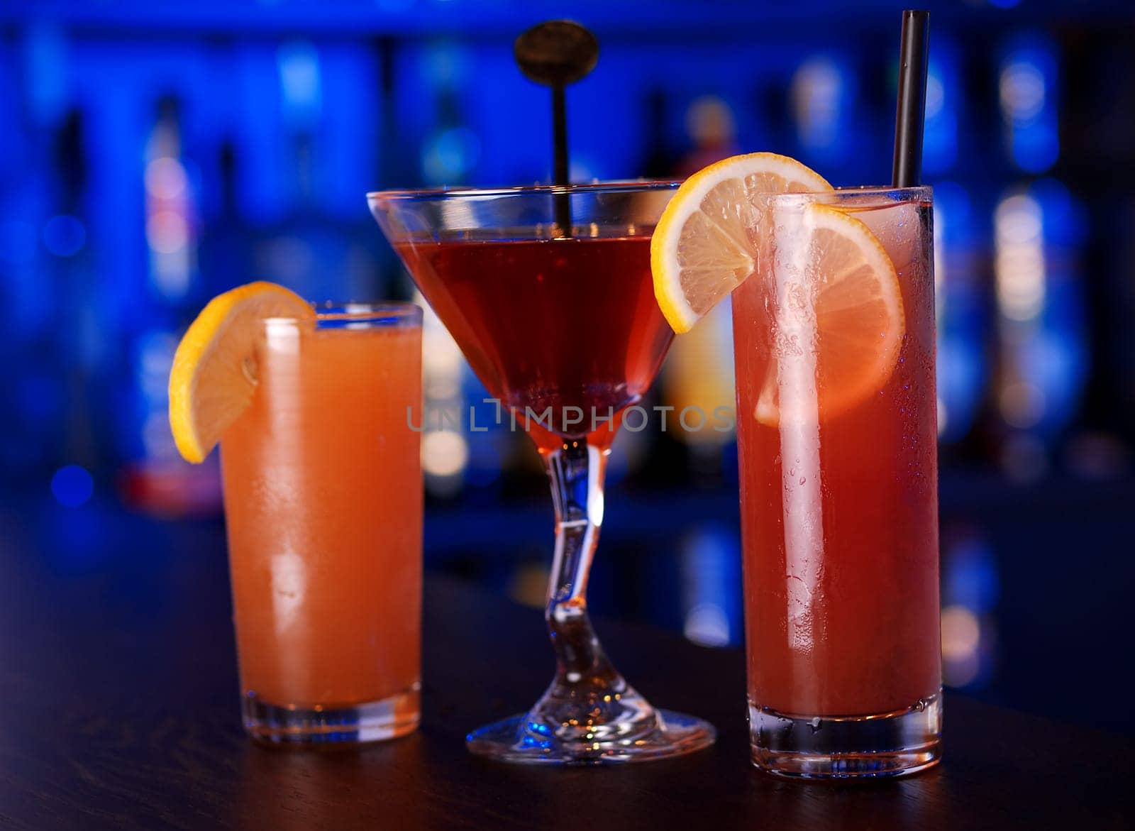 Cocktails at the bar
