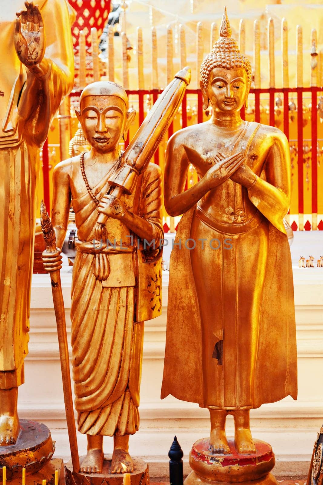 Wat Phrathat Doi Suthep is a Theravada Buddhist temple in Chiang Mai Province, Thailand. The temple is often referred to as Doi Suthep although this is actually the name of the mountain it is located on. The temple is located 15 km from the city of Chiang Mai and is a sacred site to many Thai people.