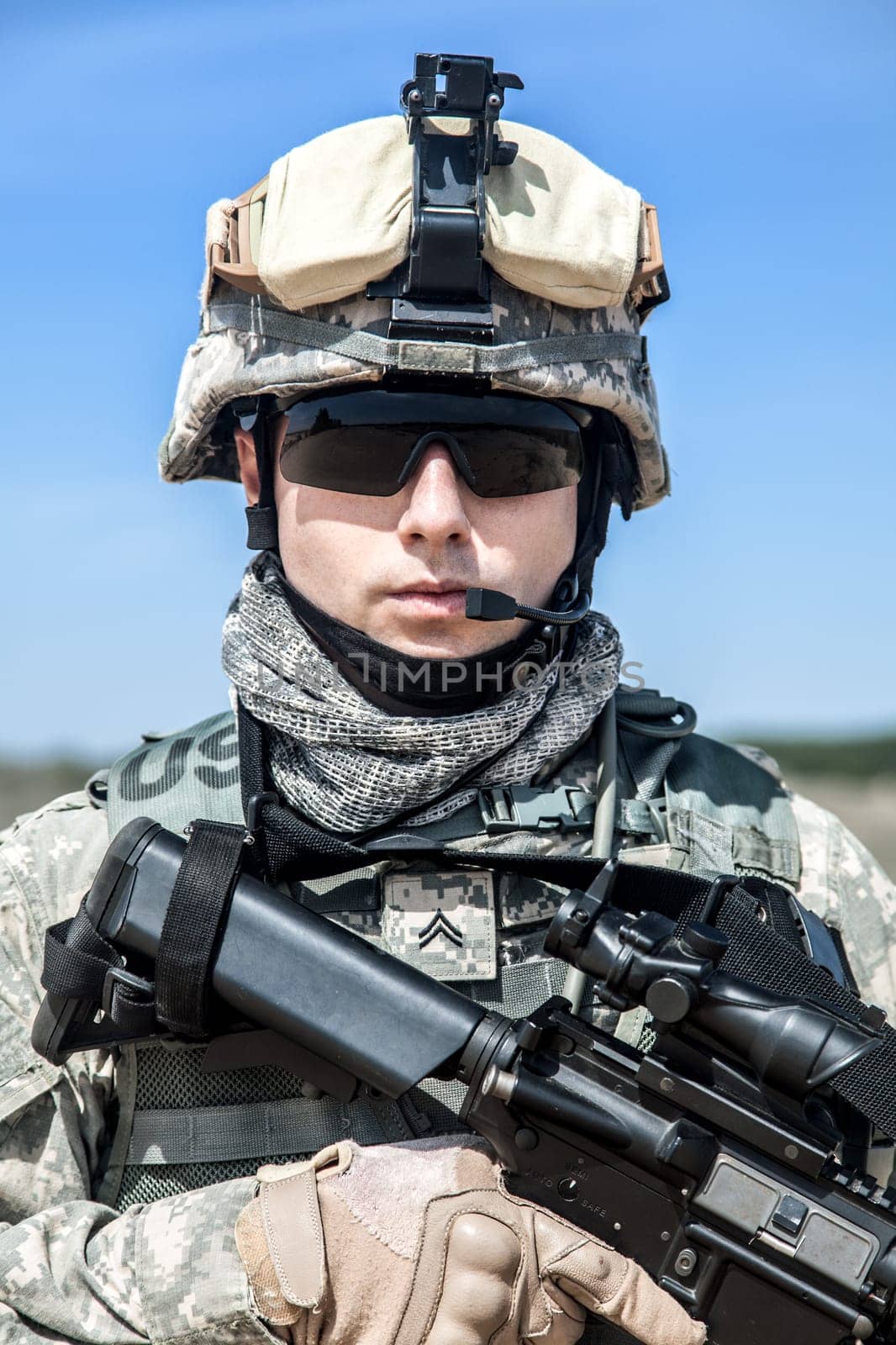 United States paratrooper airborne infantry in uniform