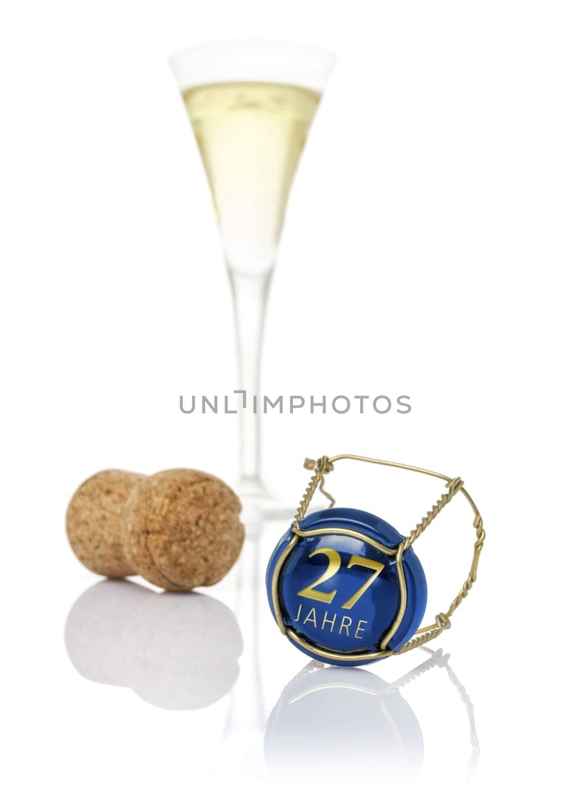 Champagne lid with the inscription 27 years