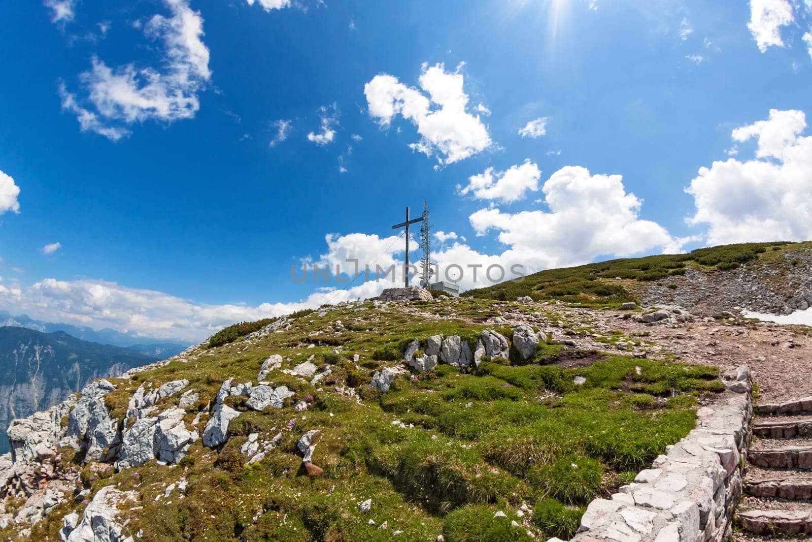 Dachstein Summit - stairs / path to the summit cross