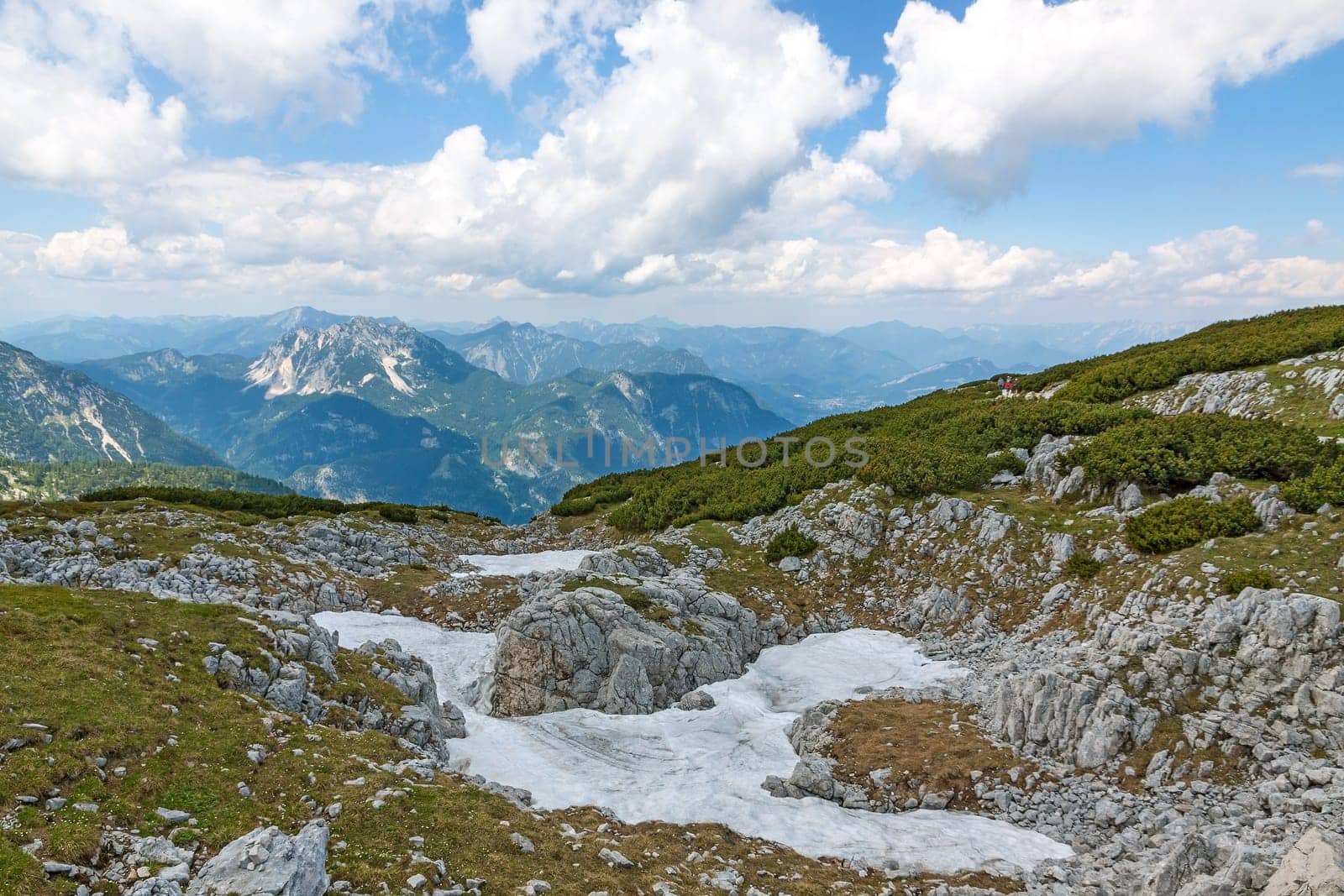 Dachstein mountains, ice nearby the path to the famous "Five Fingers"" viewing platform"