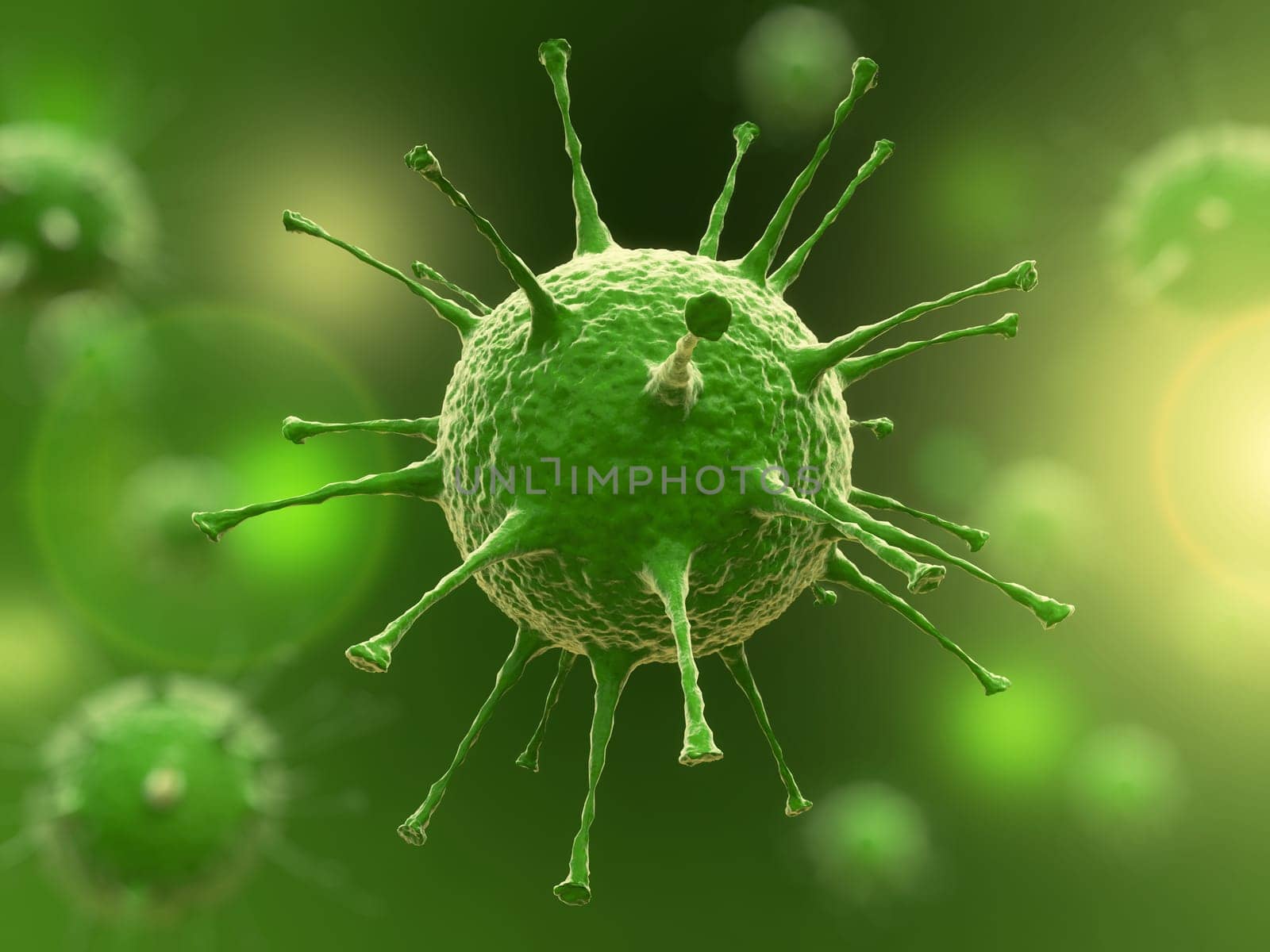 Microscopic uptake of a virus