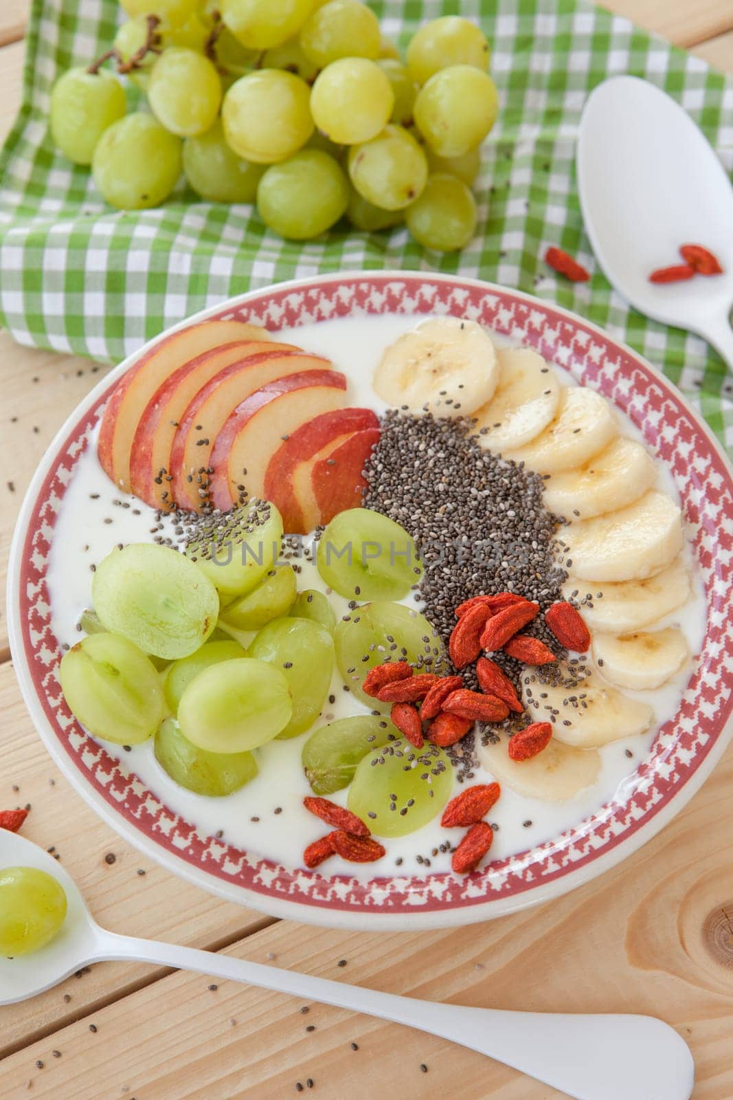 Smoothie Bowl with fresh fruit and chia seeds