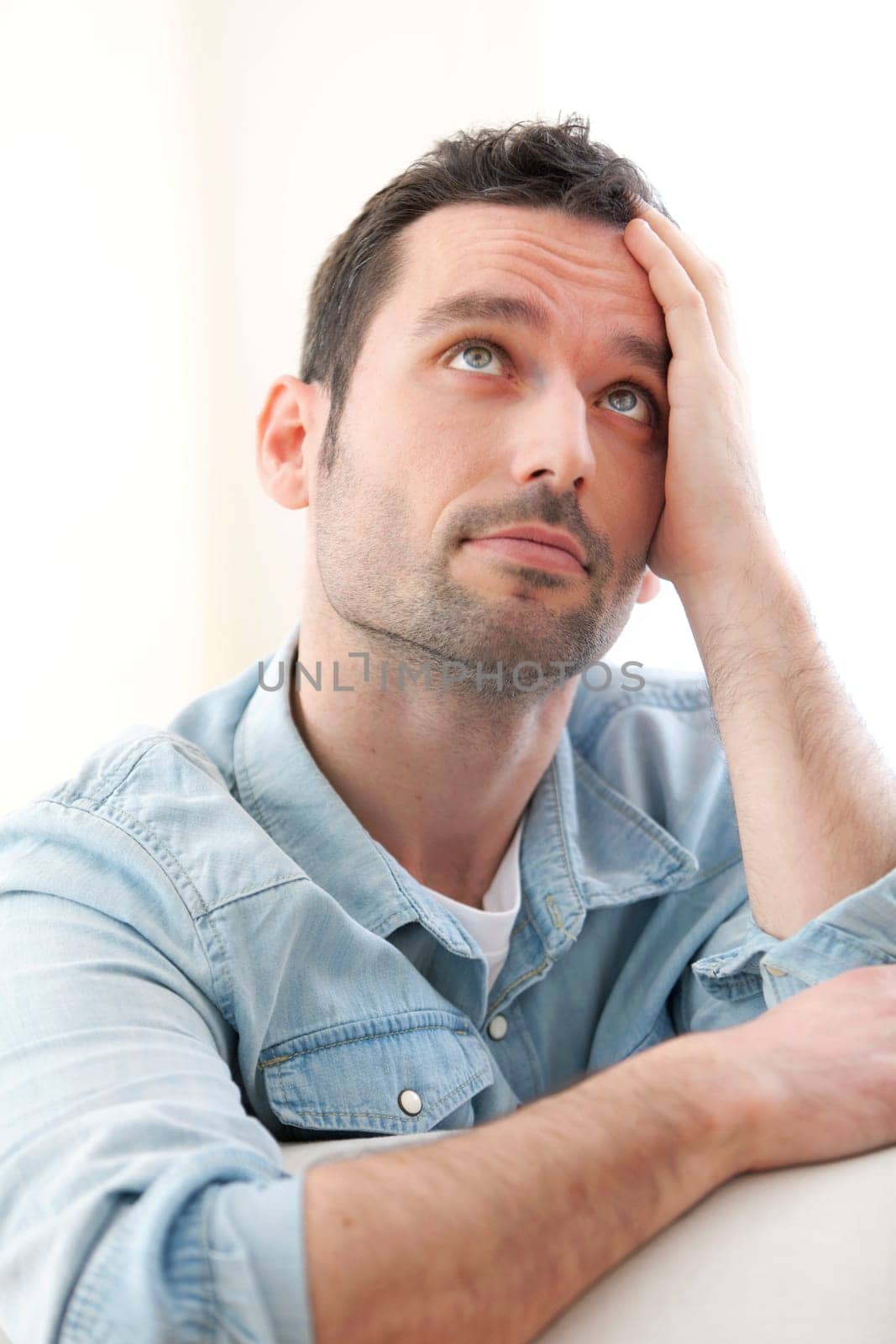 View of a young relaxed man