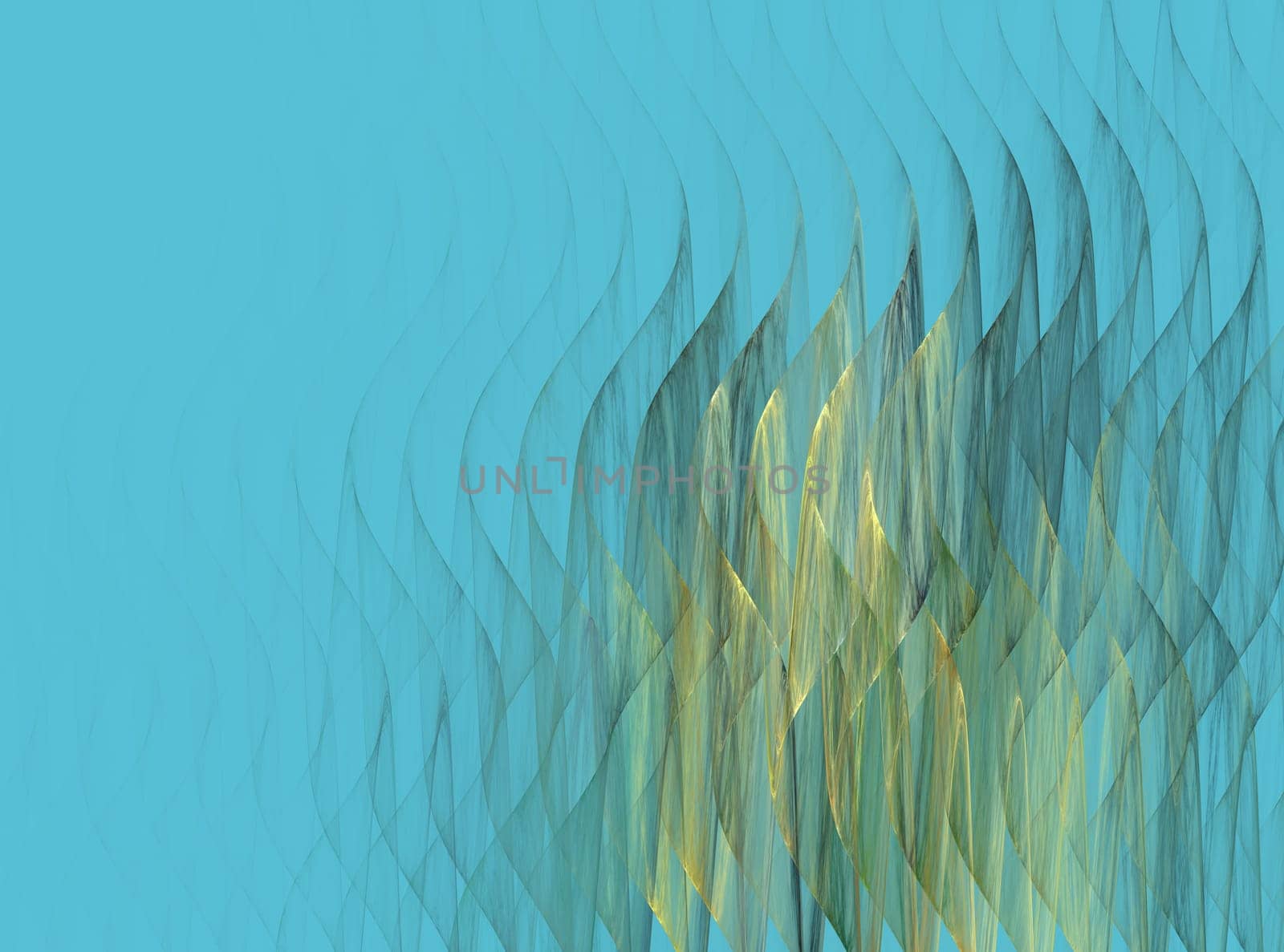 abstract fractal wave pattern on blue background