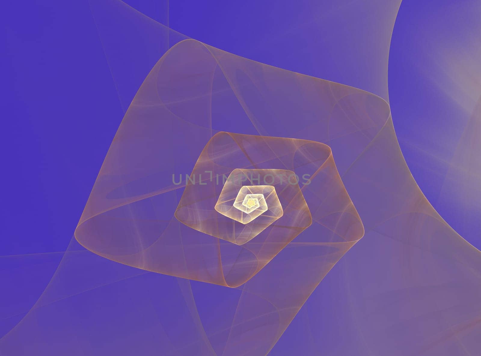 abstract fractal spiral pattern on blue background