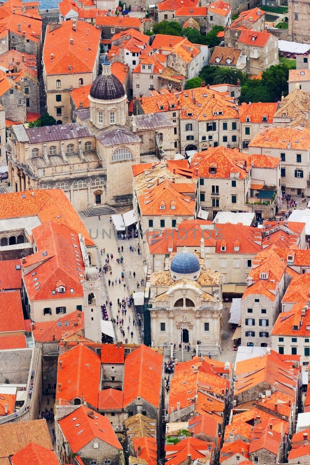 Fortress of Dubrovnik on the Adriatic Sea, viewed from the hill