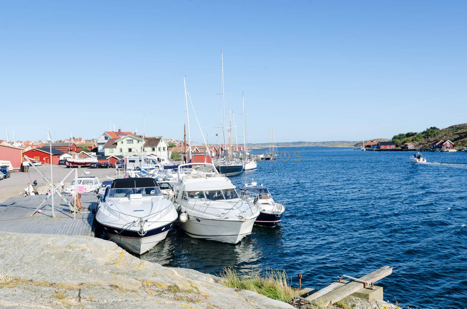 swedish westcoast boat and small house on Orust