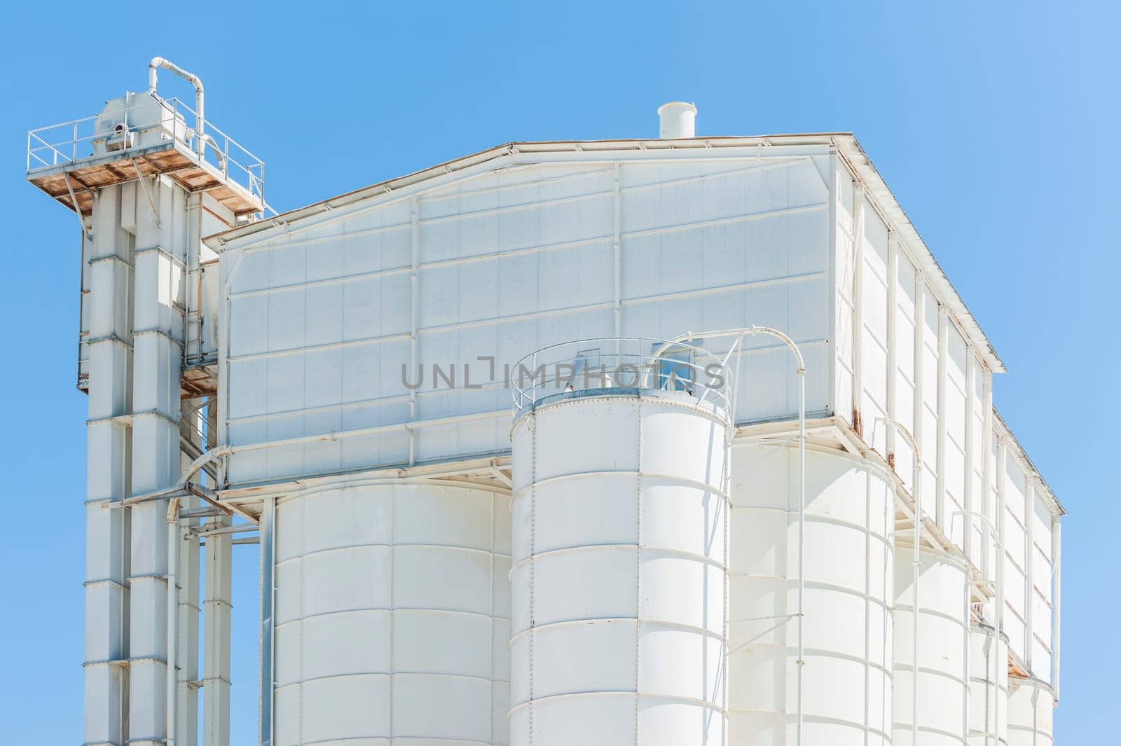 Old cement plant and storage silos