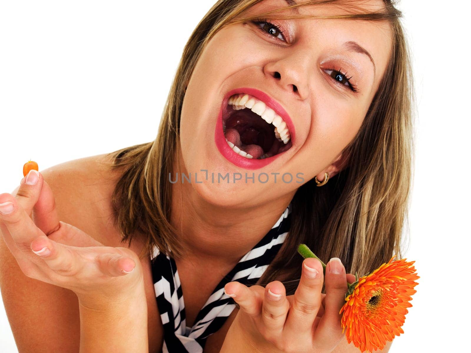 Woman with flower