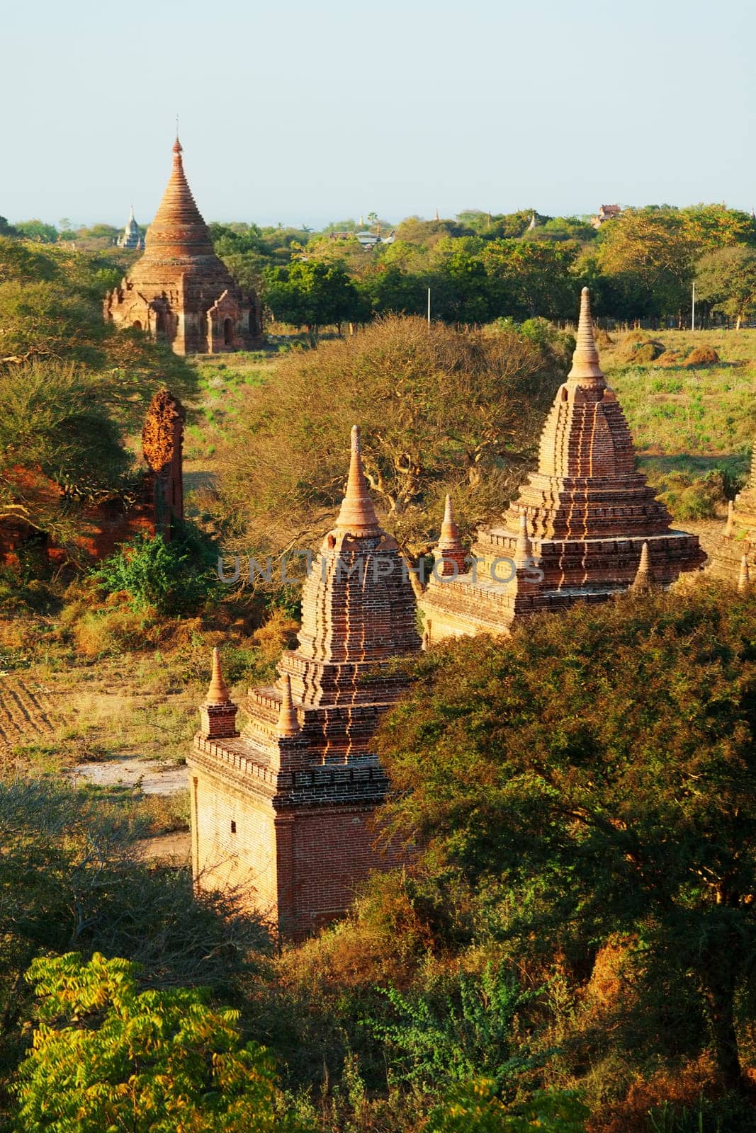 Ancient pagodas in Bagan shot in february 2011