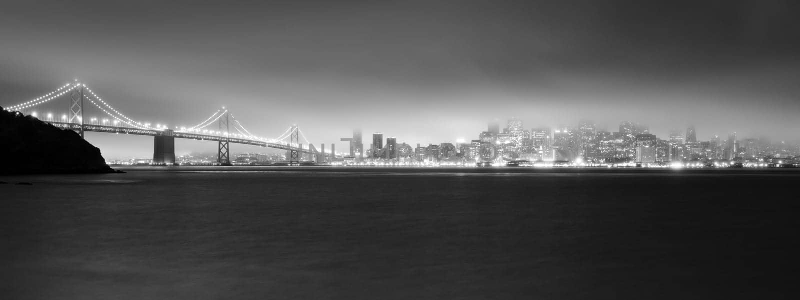 This is a normal scene before sunrise looking across the bay at San Francisco