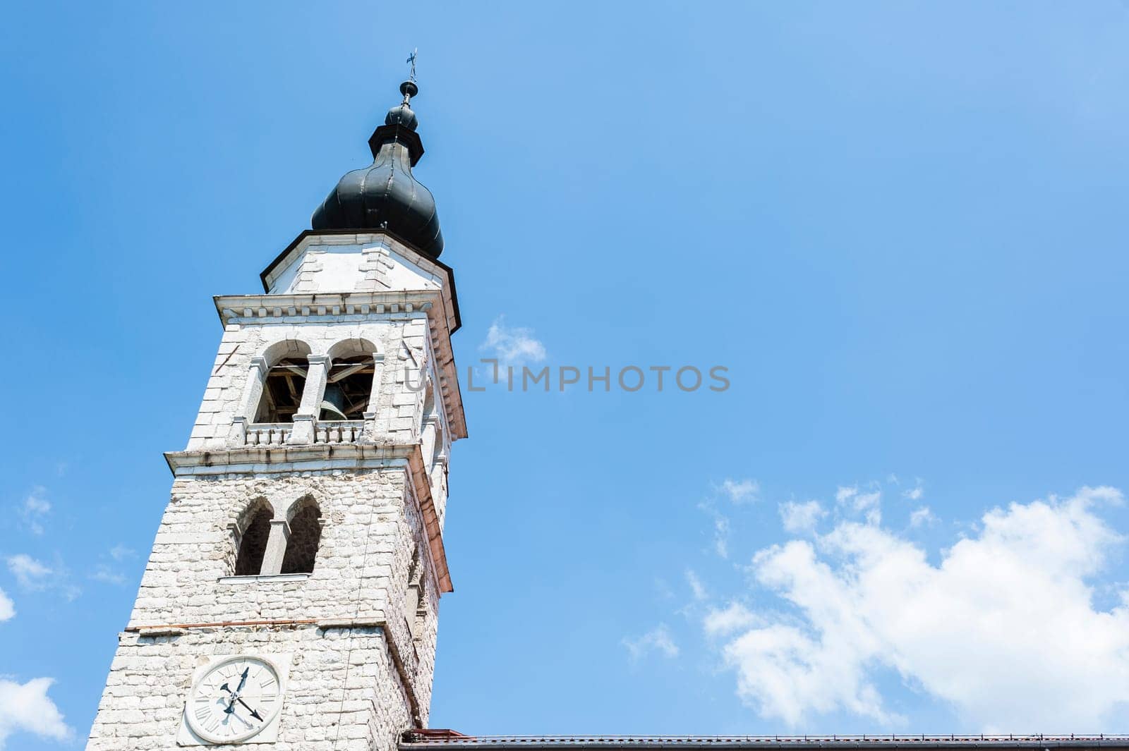 Bell tower of a church in northern Italy