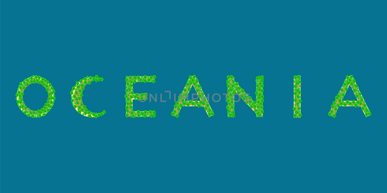 oceania Tropical Islands that form the text
