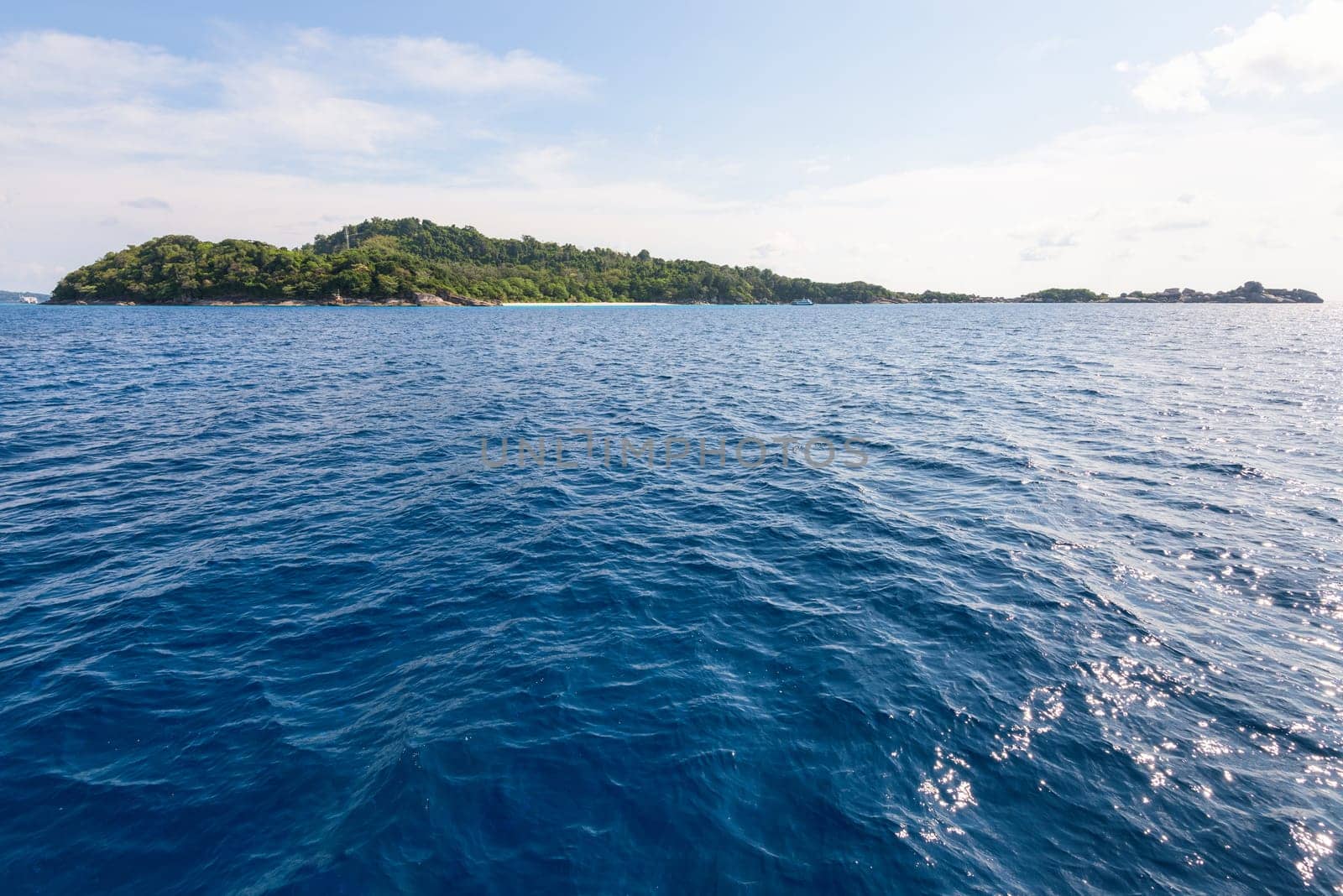Beautiful landscape of blue sea in summer at Koh Miang island, Mu Koh Similan National Park, Phang Nga Province, Thailand