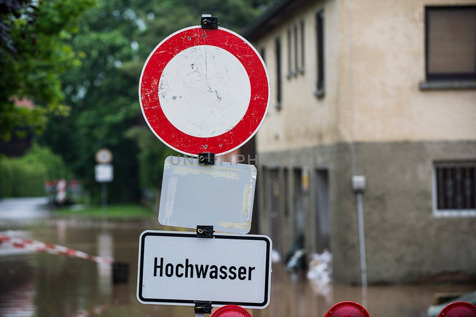 Flooding in a residential area.
