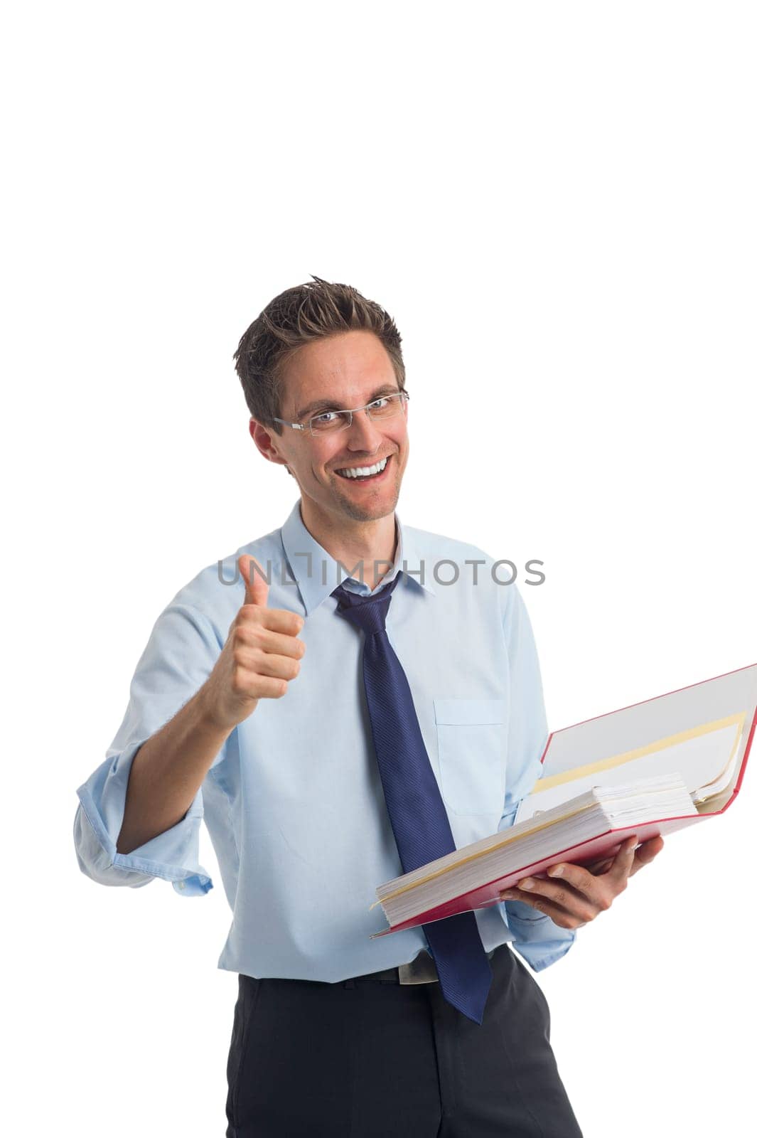 Businessman with folder in hand