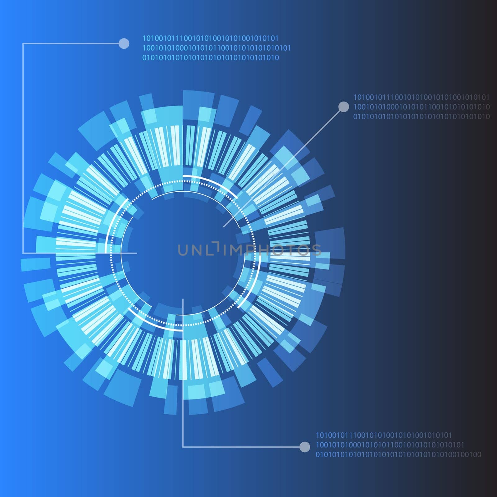 Abstract Blue Light Technology Background vector