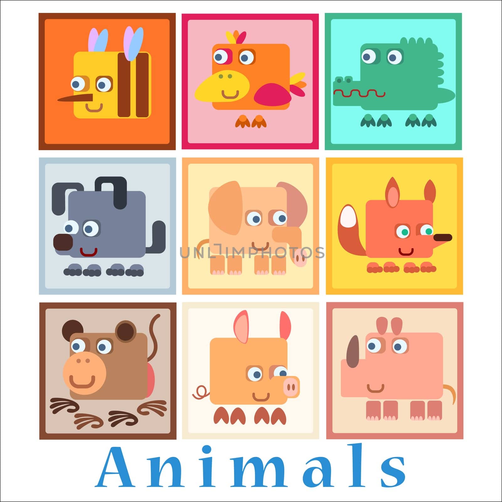 Set animals baby style by studiostoks