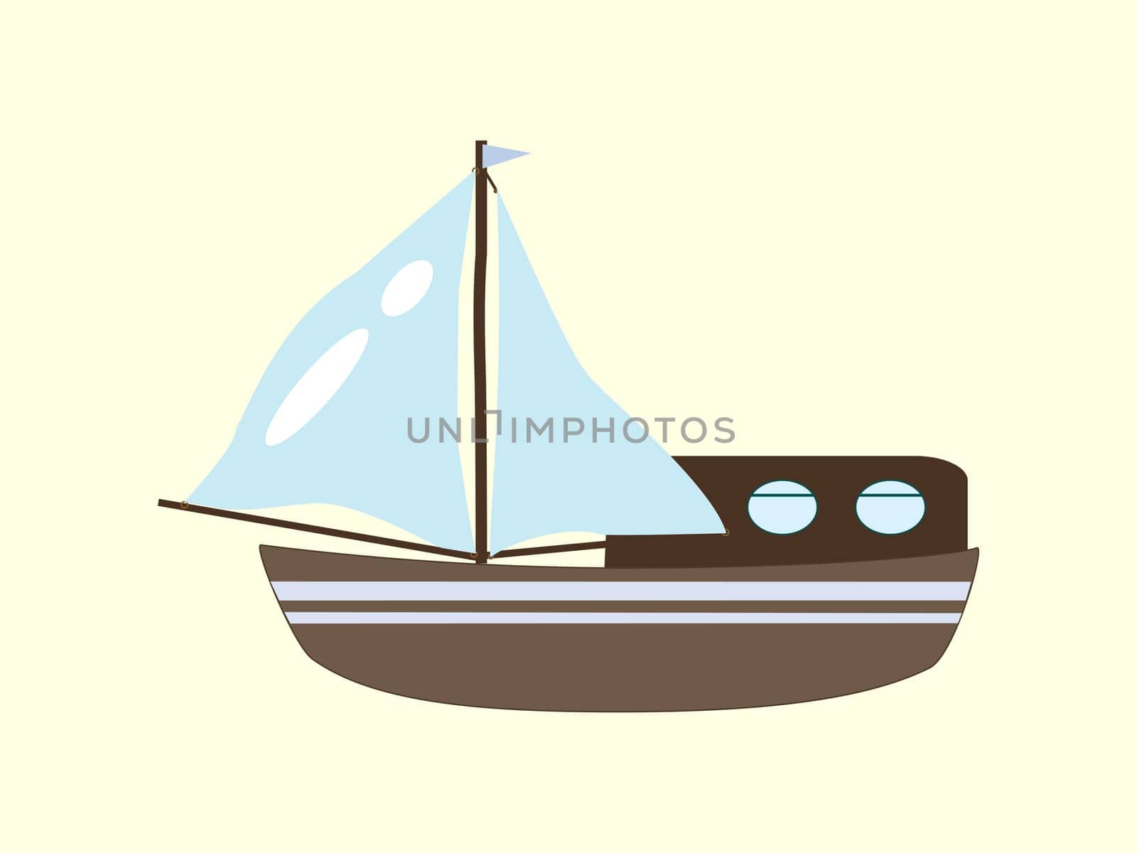 Sailboat yacht cruise trip sea water transport icon symbol sign