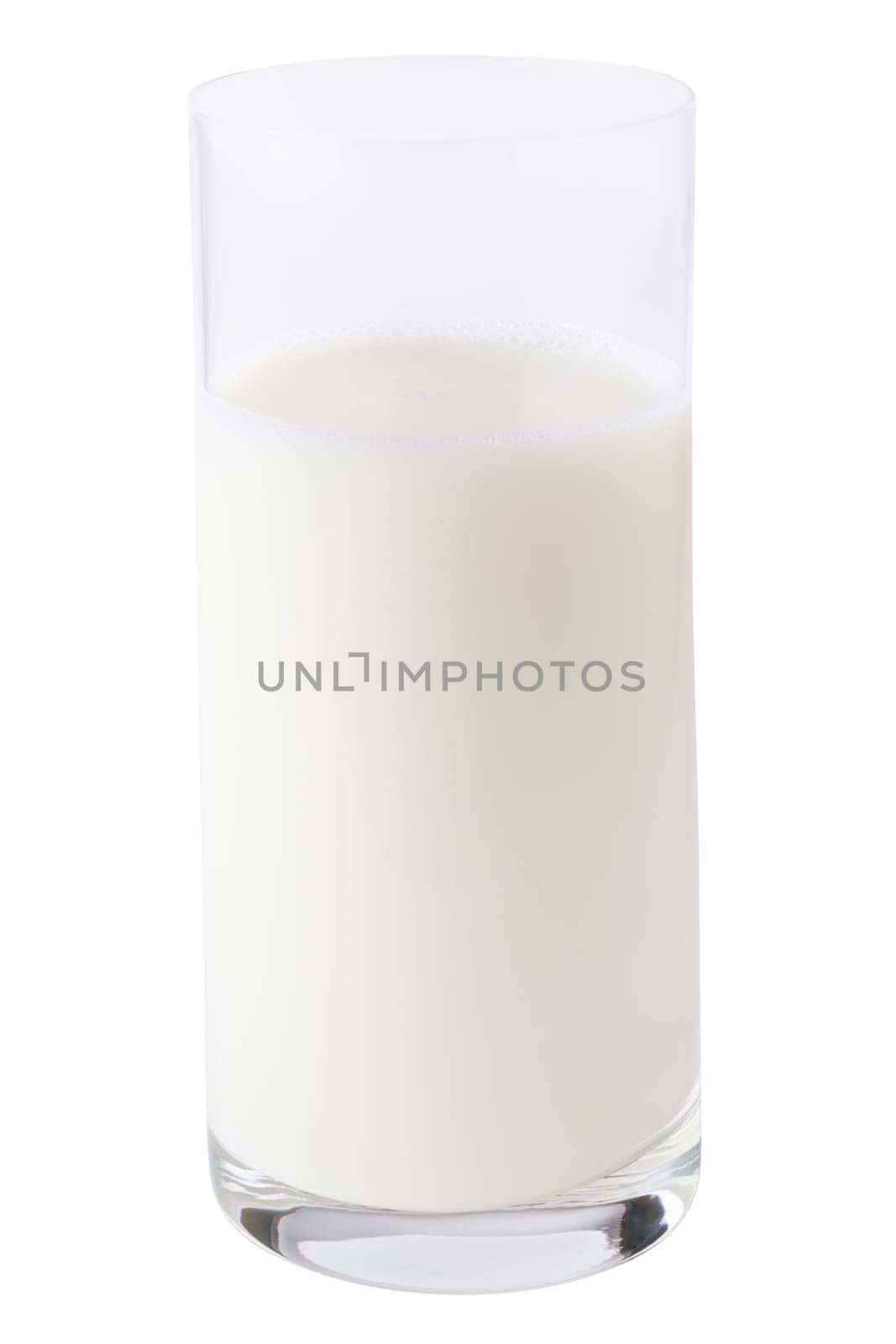 Milk glass on white background