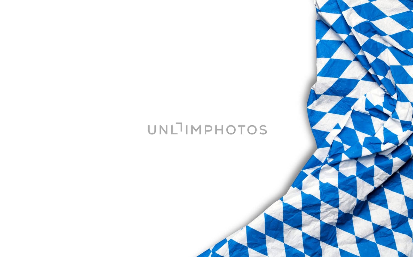 Oktoberfest tablecloth on white background