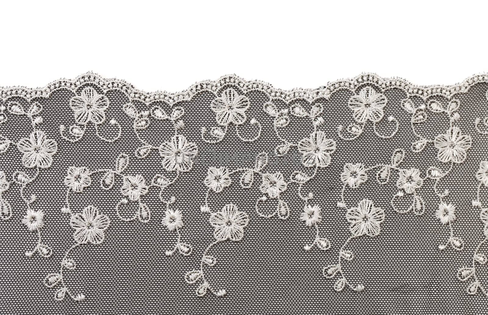 three scanned lace design strips