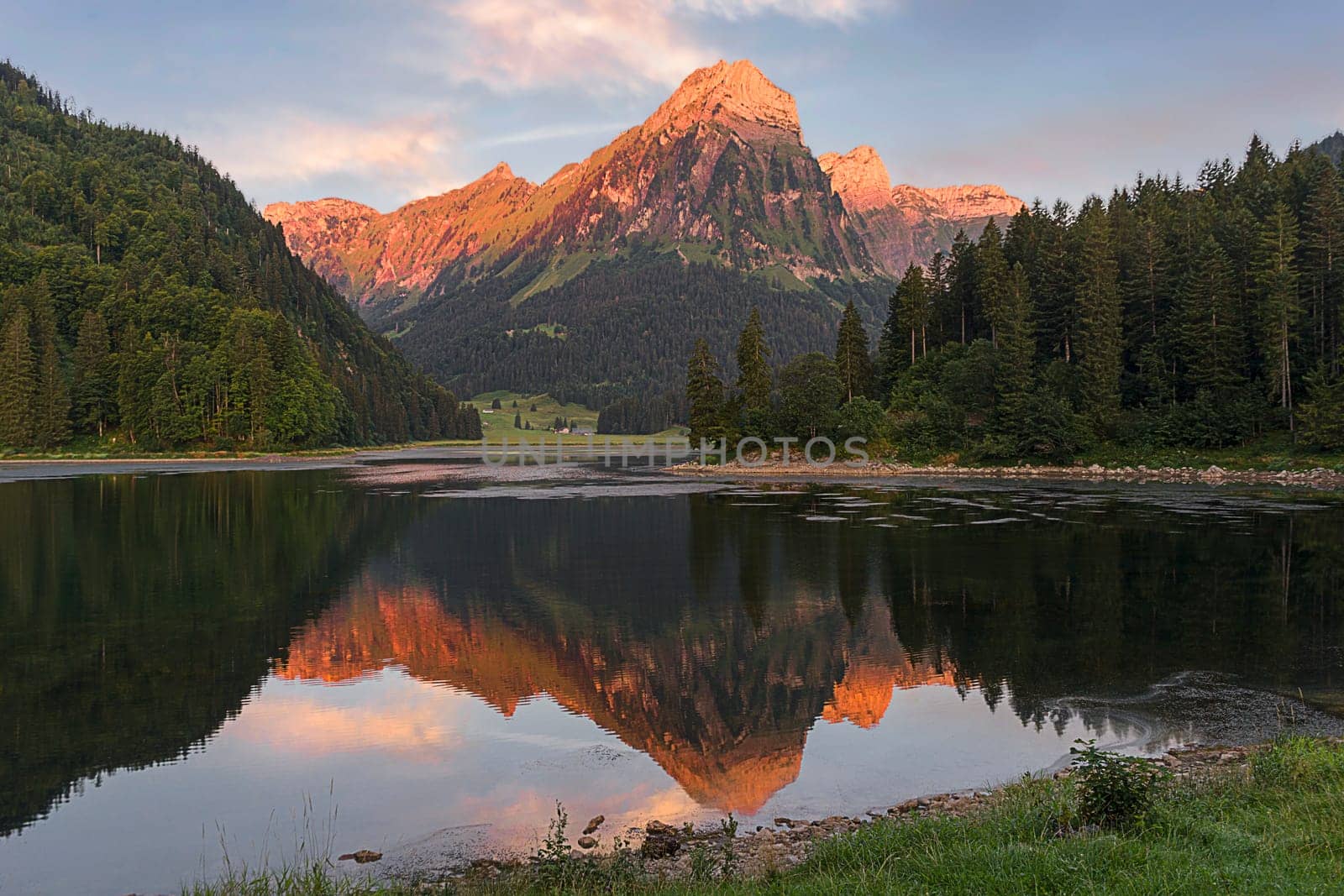 red mountains on the Obersee first red