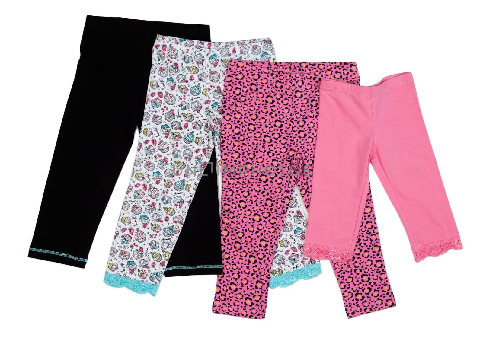 Colored children tights. Isolate on white.