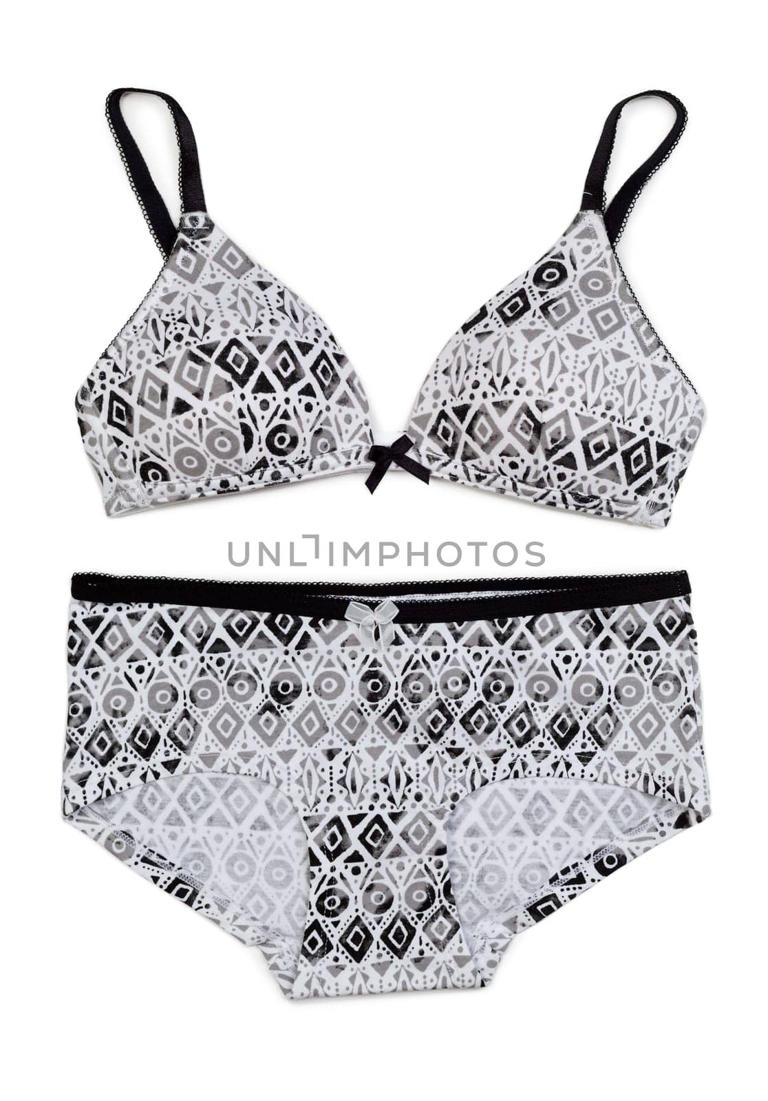 Stylish lingerie set. Isolate on white.