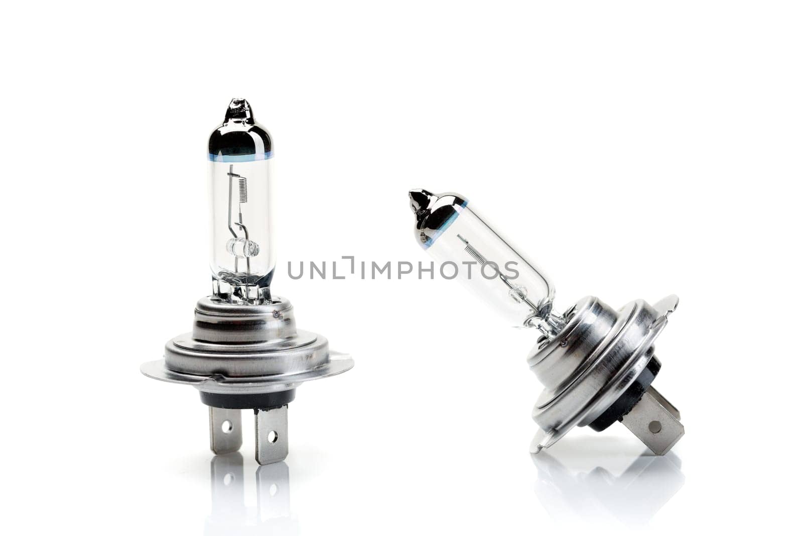 Two beam bulb H7, isolated on white.