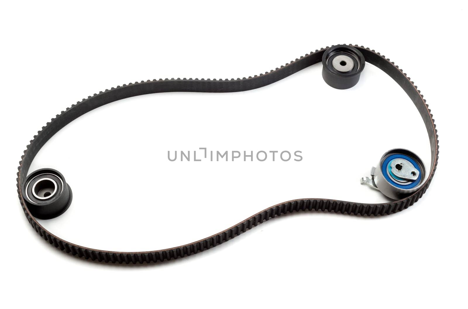 Set the timing belt. Isolate on white
