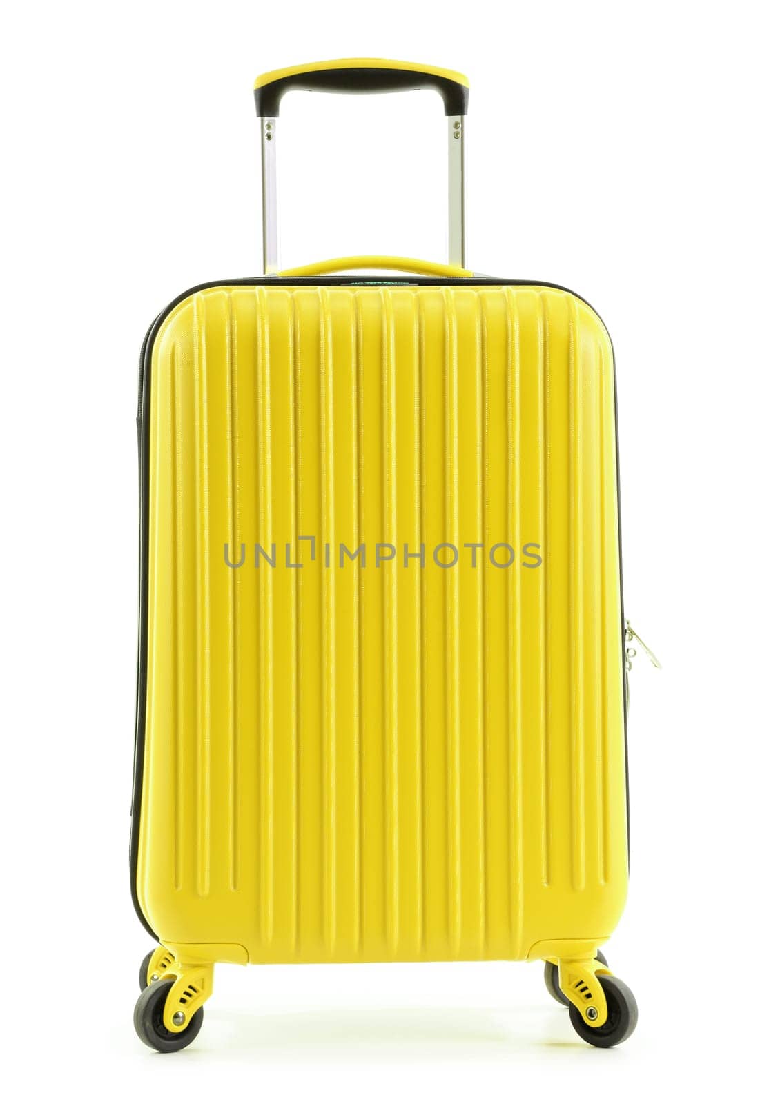 Travel suitcase isolated on white background.