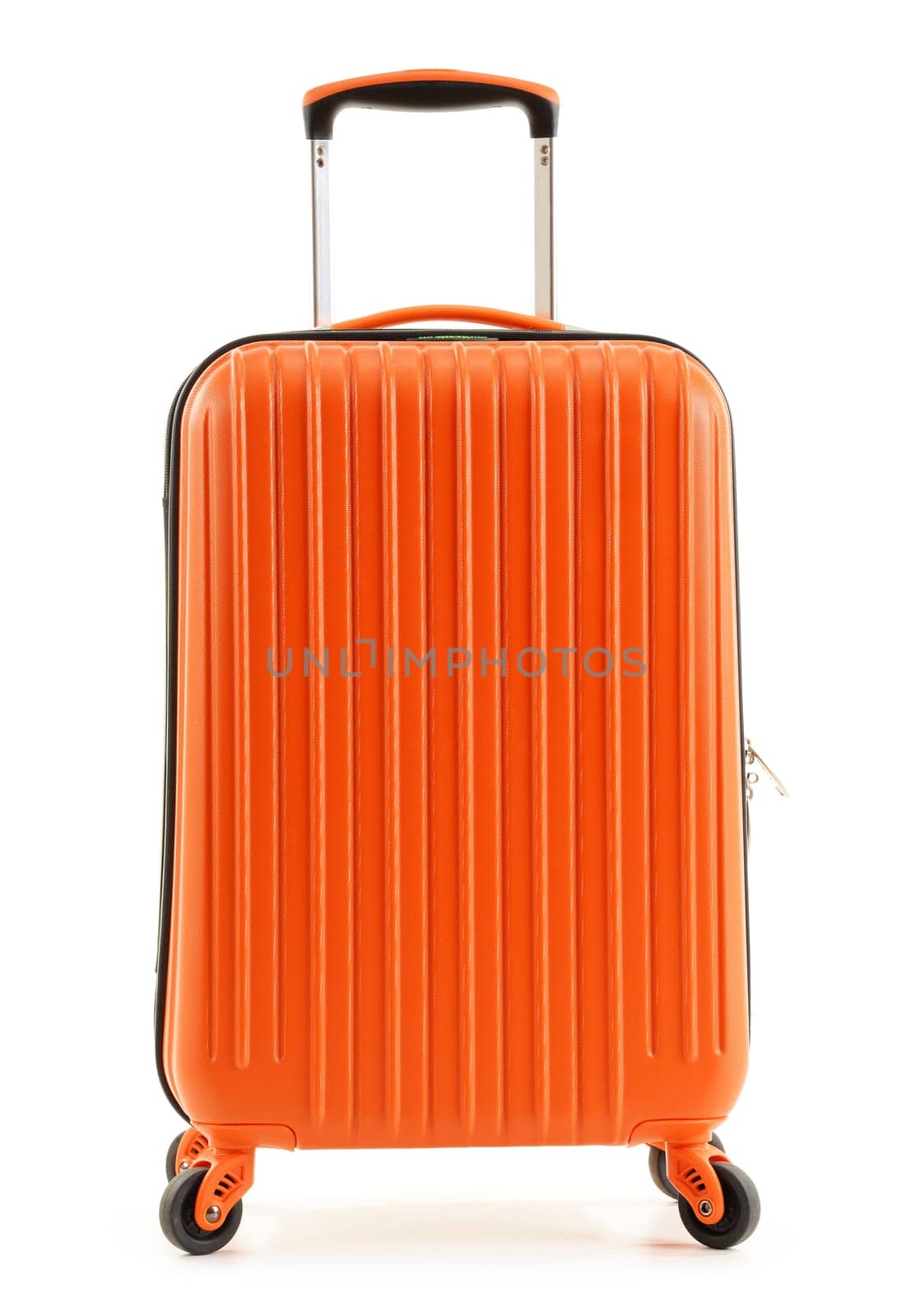 Travel suitcase isolated on white background.