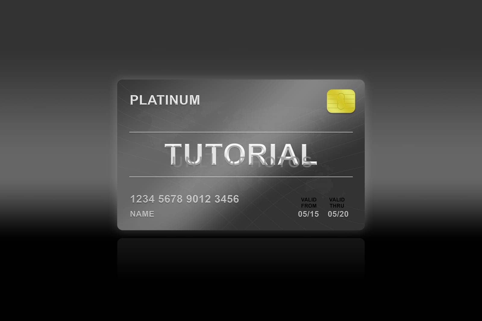 tutorial platinum card on black background