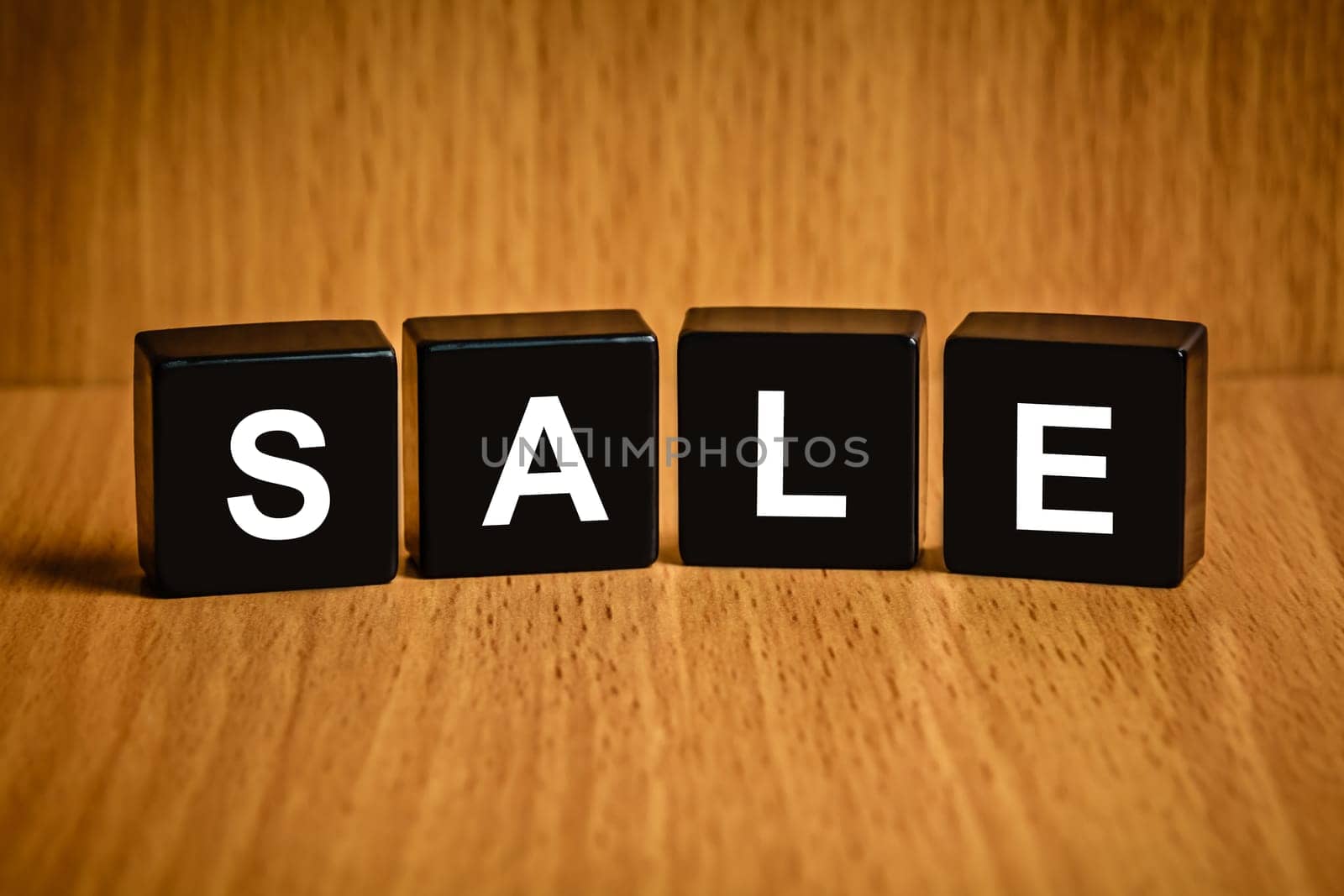 sale text on black block