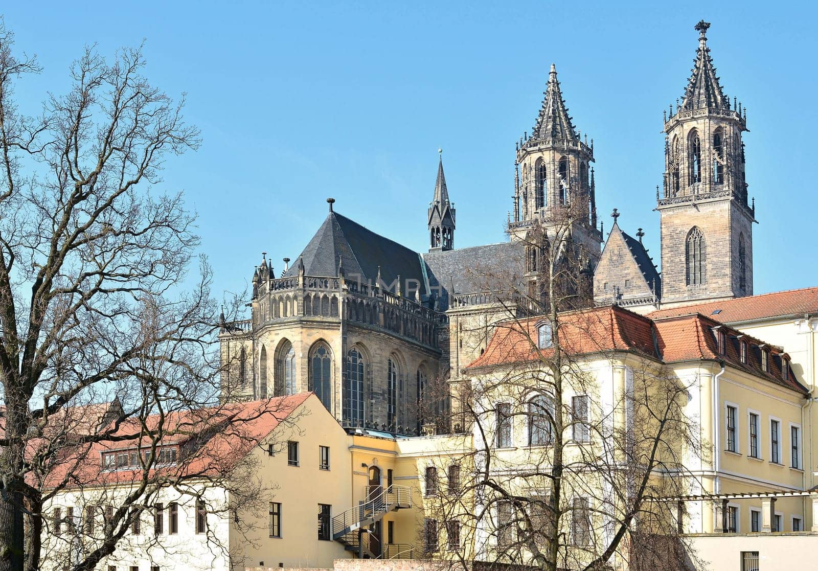 Magdeburg Cathedral with Old Town