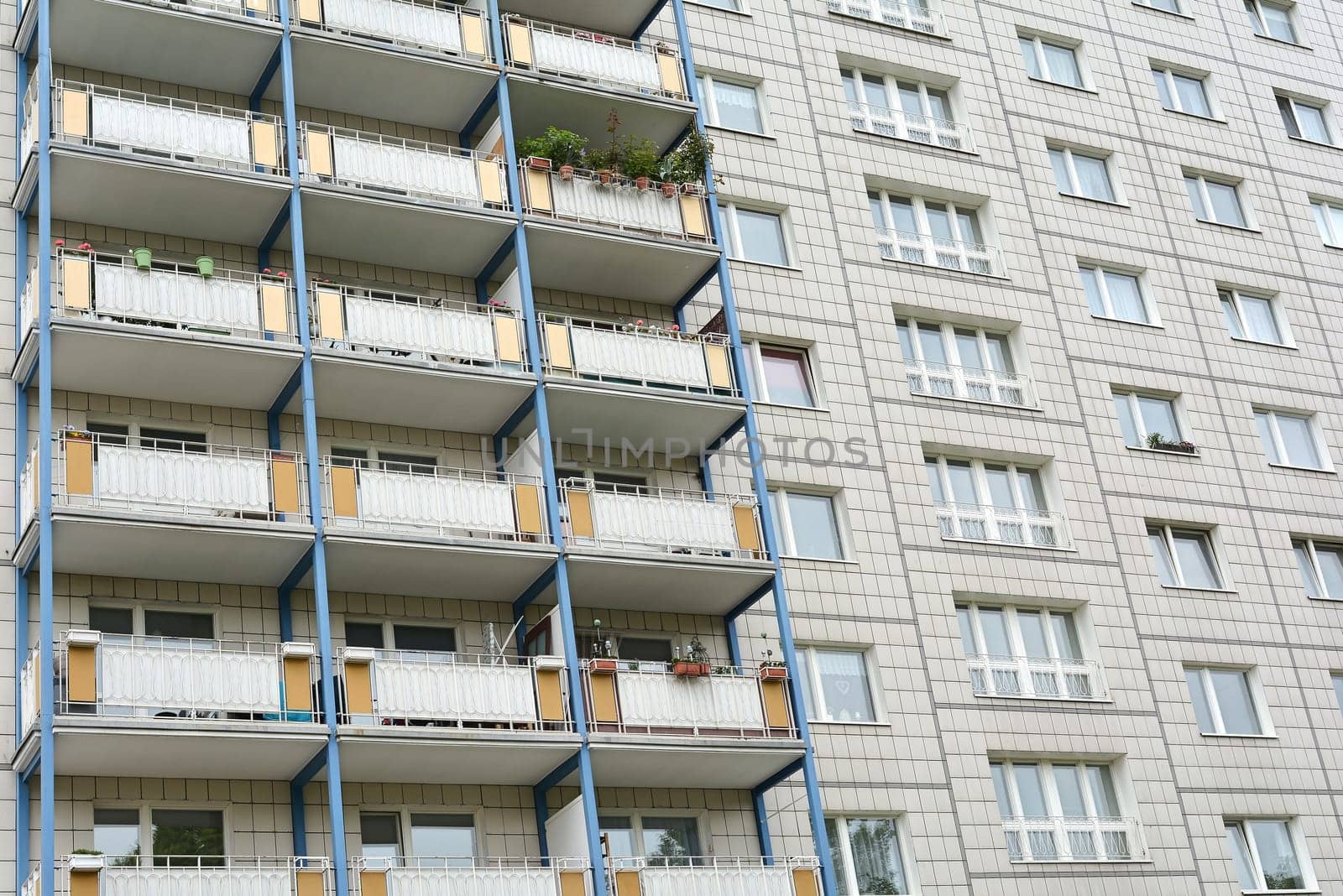 Facade of a house in Karl-Marx-Allee in Berlin