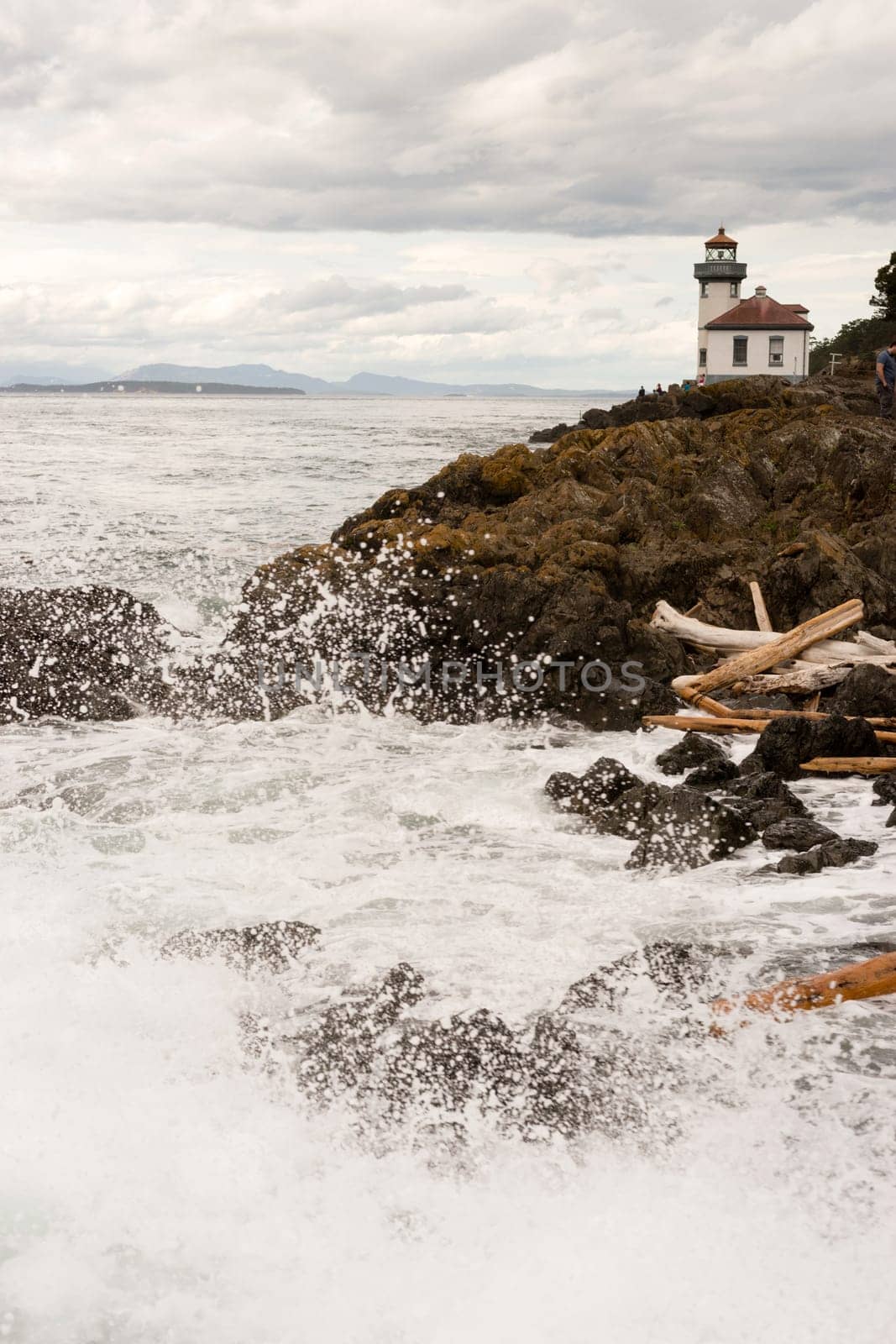Canada can be seen across the straight from San Juan Island